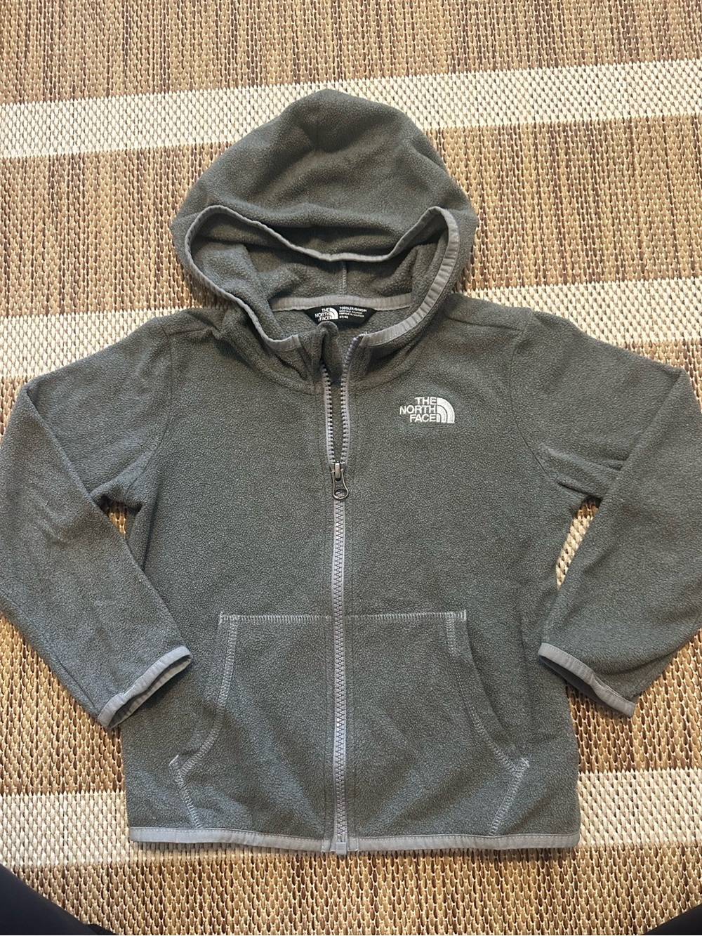 The North Face Kids Hooded Fleece Jacket - Charcoal Gray